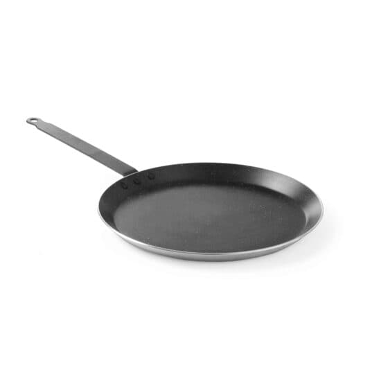 Tigaie clatite profesionala, 28 cm diametru x 2,5 cm inaltime, baza 24 cm, aluminiu cu 3 straturi anti-lipire tip marmura, Hendi, potrivita si pentru