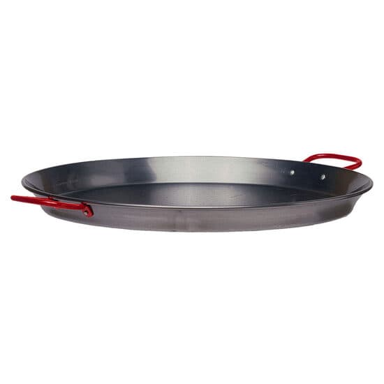 Tigaie cu 2 manere, D 55 cm, din otel de inalta calitate, potrivita pentru paella si gatit in exterior, pentru echipamente pe gaz