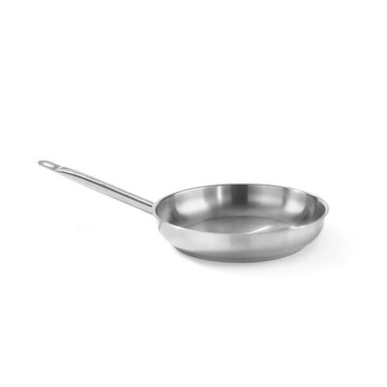 Tigaie profesionala din inox, 24 cm diametru x 4,5 cm inaltime, Profi Line, potrivita pentru toate sursele de caldura,
