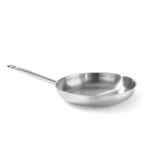 Tigaie profesionala, 28 cm diametru x 5 cm inaltime , din inox, Kitchen Line, potrivita pt inductie si uz profesional