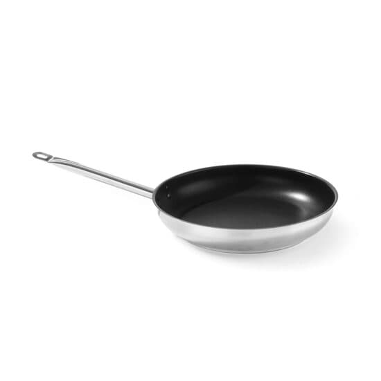 Tigaie inox teflonata cu strat anti-aderent, 28 cm diametru x 5 cm inaltime, gama Hendi Profi Line