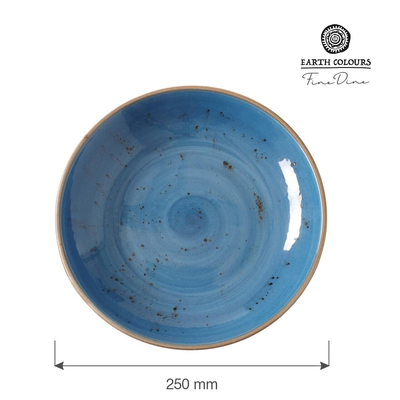 Bol de mica adancime albastru, 250 mm