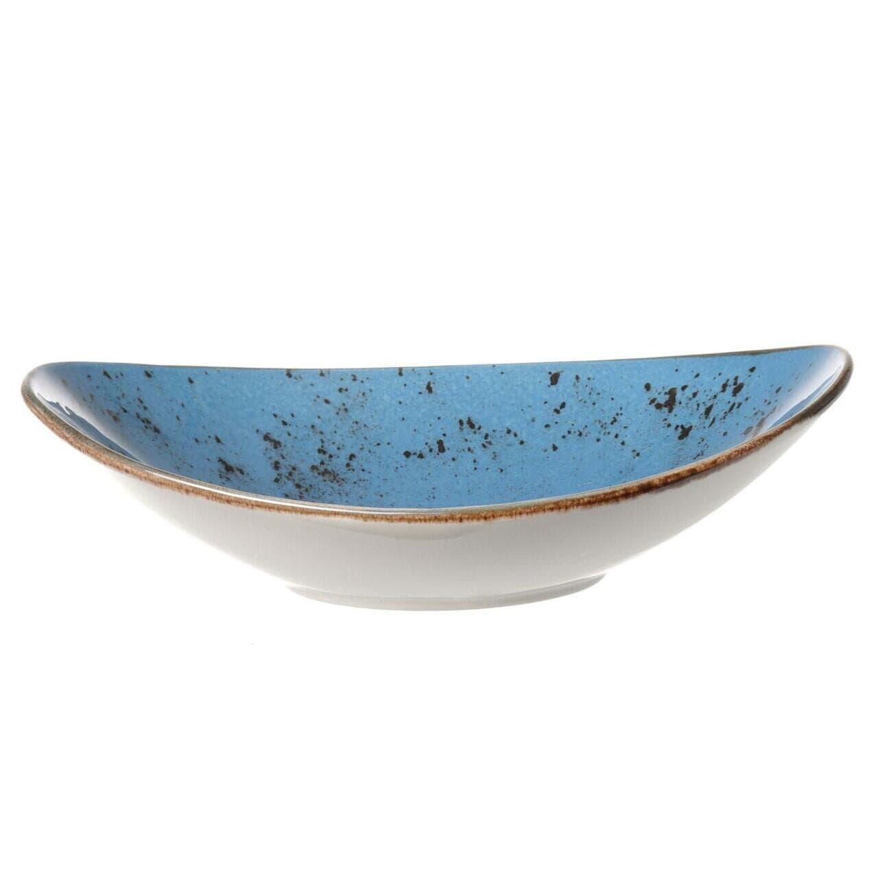 Farfurie de servire albastra barcuta, 250x160 mm